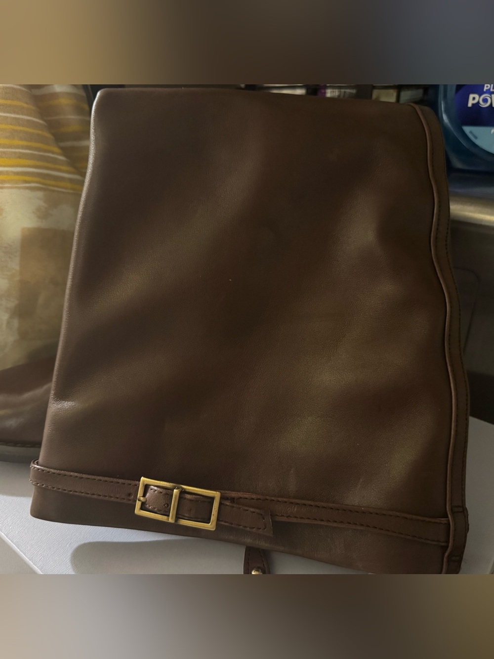 INC brown leather boots